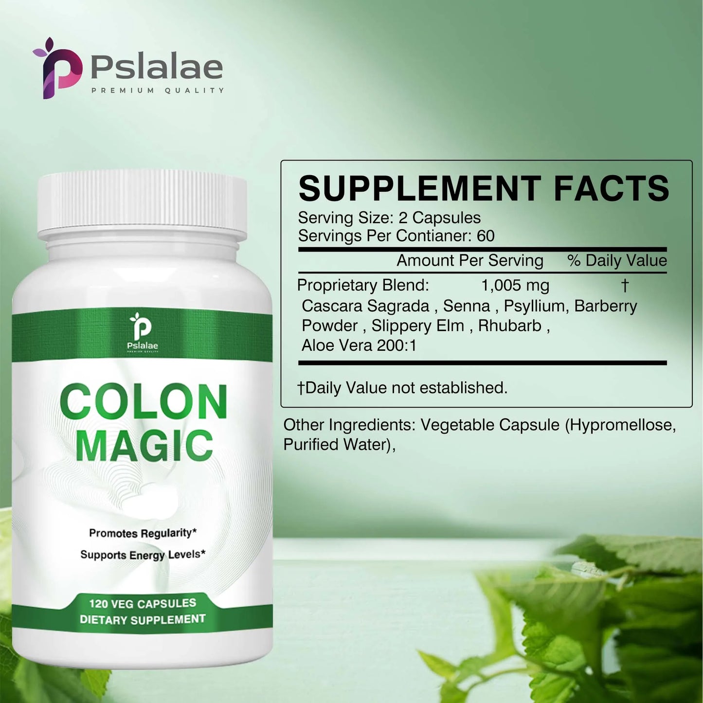 Colon Detox and Cleanse - Contains Psyllium Husk for A Healthy Stomach and Clean Gut - 120 Capsules