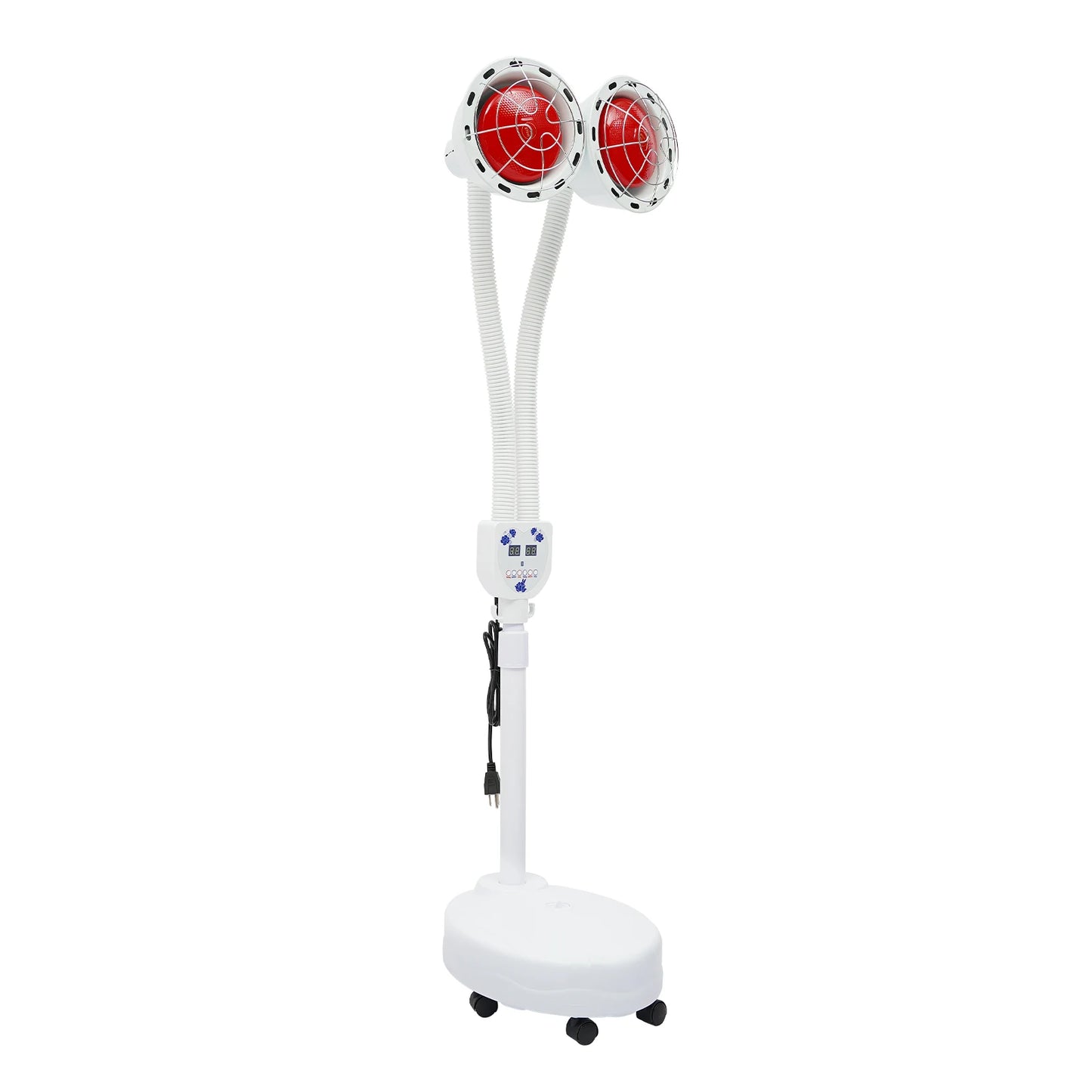 275W Infrared Light Therapeutic Lamp Single/Double Head Electric Heating Lamp 360° Adjustable Pain Relief Infrared Baking Lamp