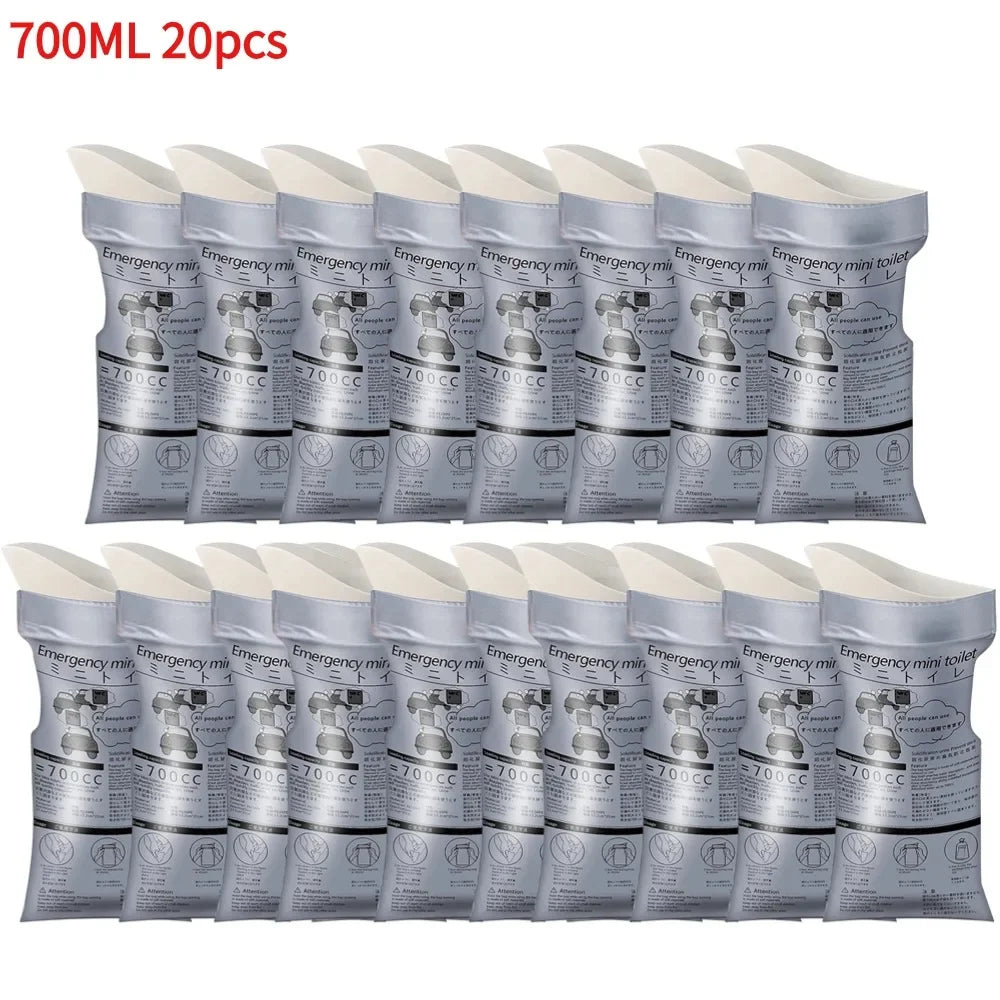 4-40Pcs Mini Mobile Toilet Disposable Outdoor Urine Bags Portable for Men Women Children 600ml Emergency Travel Vomiting Bags