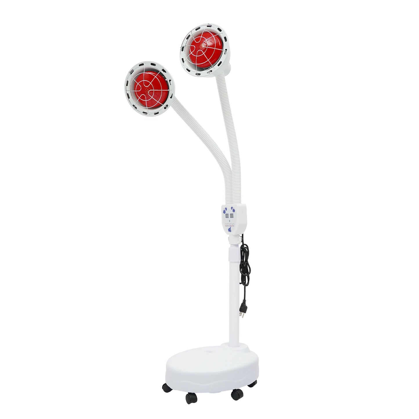 275W Infrared Light Therapeutic Lamp Single/Double Head Electric Heating Lamp 360° Adjustable Pain Relief Infrared Baking Lamp