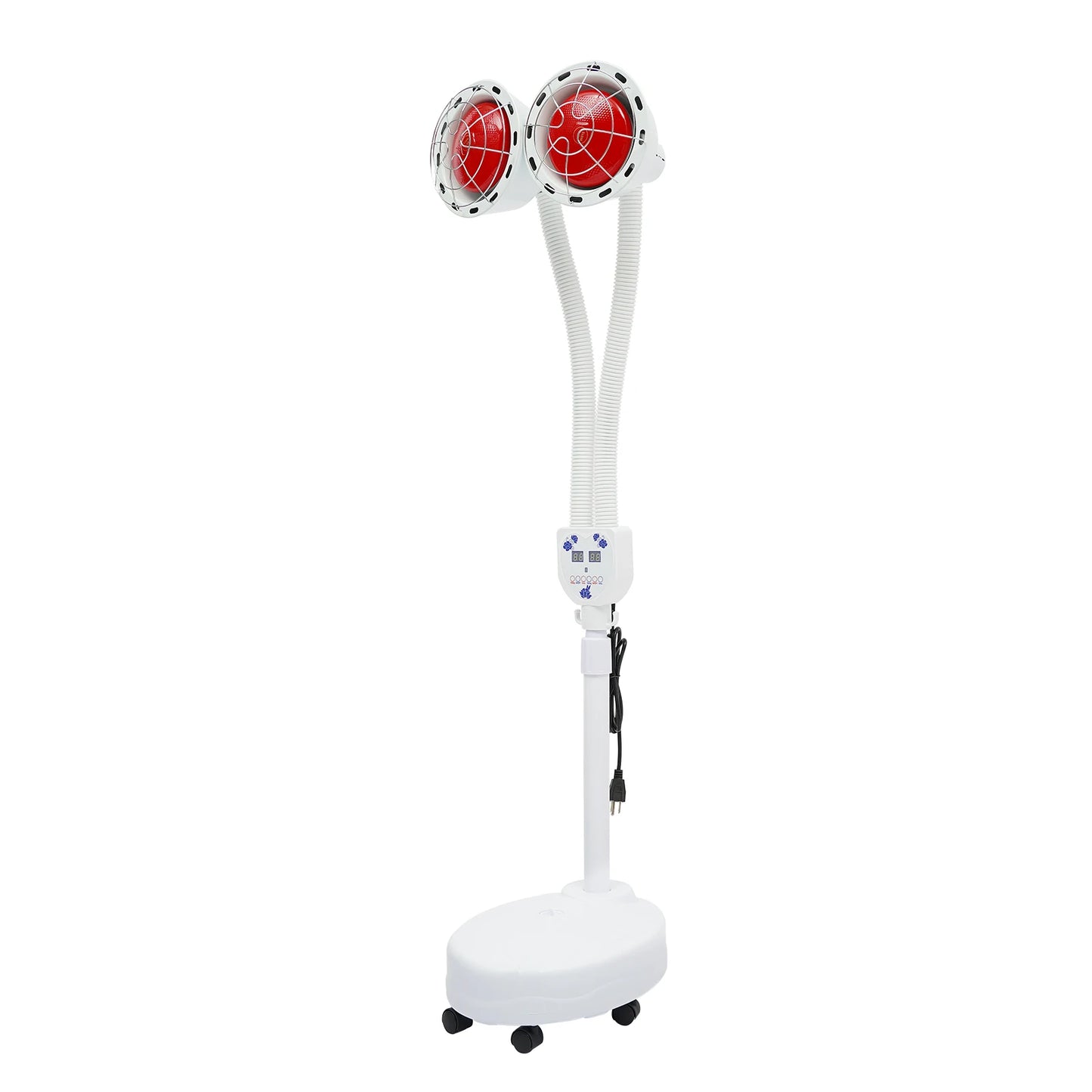 275W Infrared Light Therapeutic Lamp Single/Double Head Electric Heating Lamp 360° Adjustable Pain Relief Infrared Baking Lamp